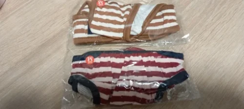 Striped sanitary pants for dogs photo review