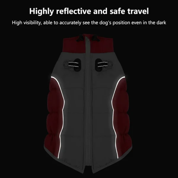 Zipper Dog Winter Warm Dog Coat Jacket - Image 3