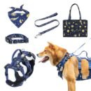 Pet harness, Leash, Collar, Drool bib, Dog clothes, Set - Five-piece Set of William Garden