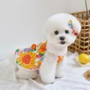 Ins-style dog sunflower Shirt and suspender skirt - Suspender skirt