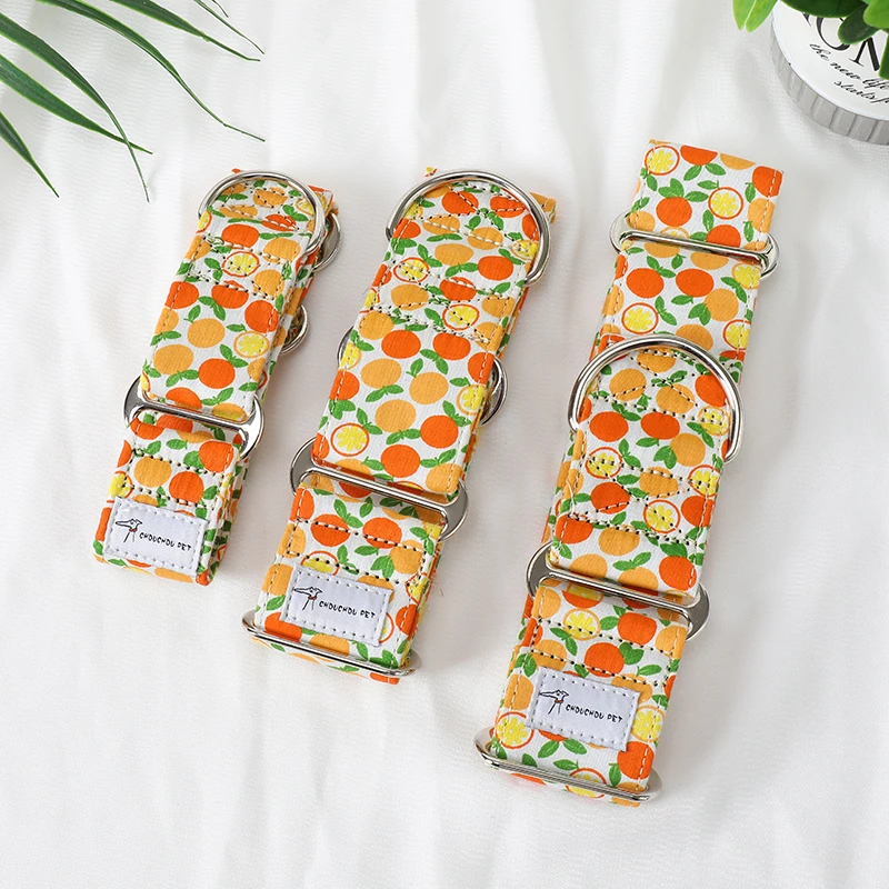 Italian Greyhound Whippet Martingale wide adjustable dog collar patterned cotton collar - Image 5